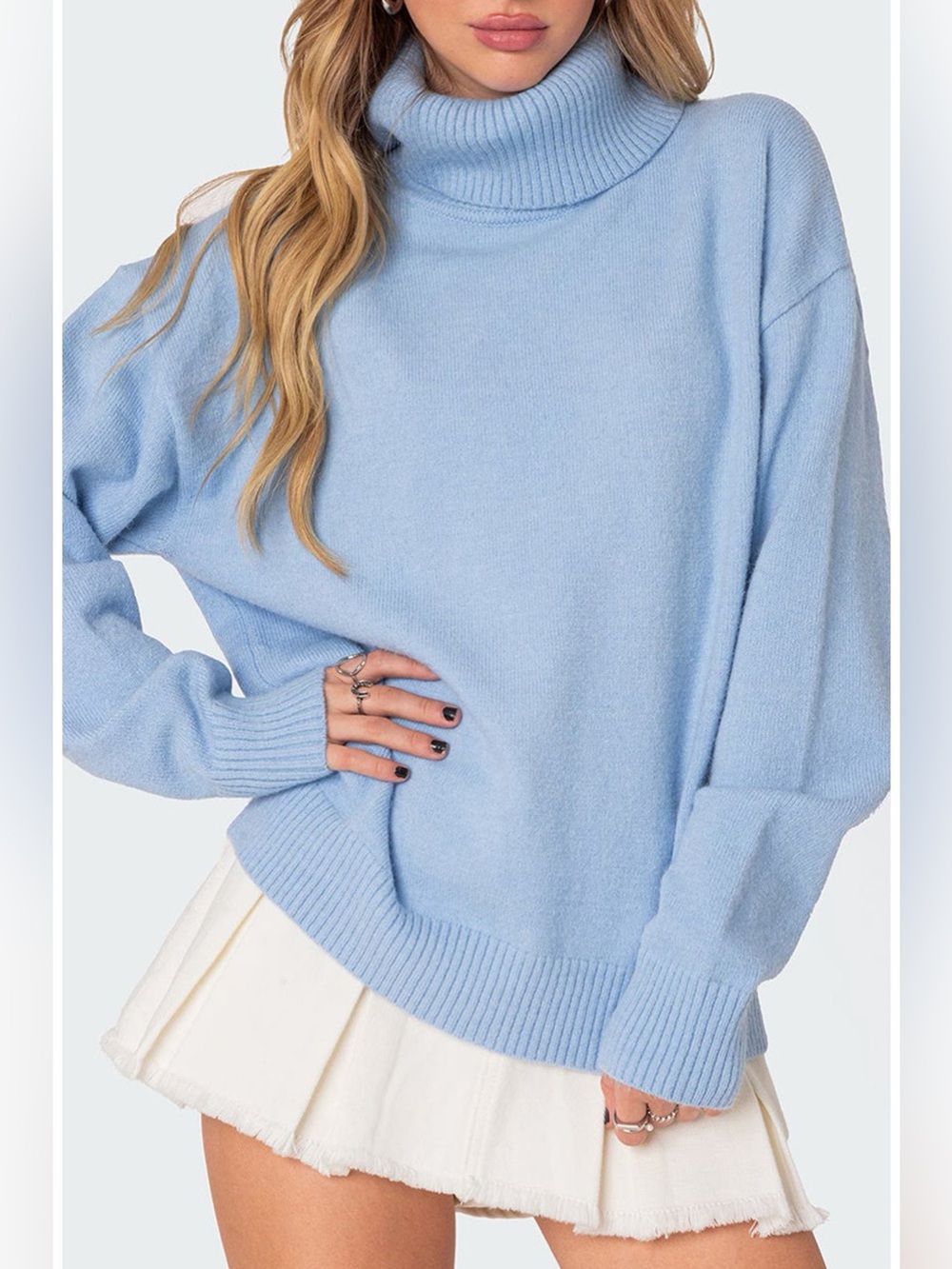 Edikted Isabelle Oversize Turtleneck Sweater size M/L